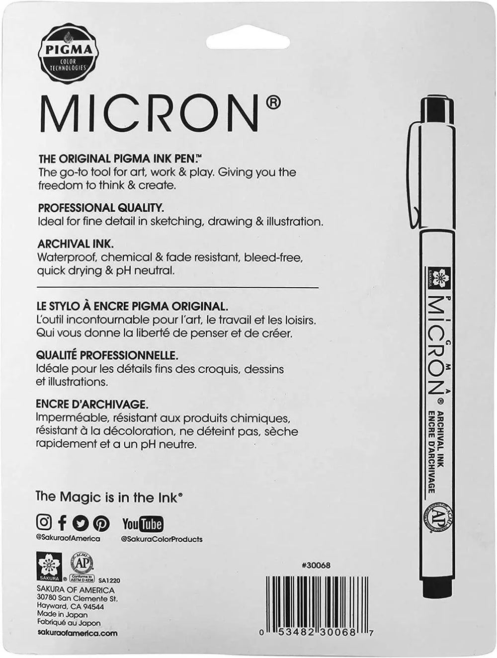 Micron Pen 8 Color Set 01 .25mm