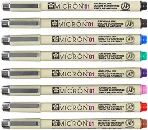 Micron Pen 8 Color Set 01 .25mm