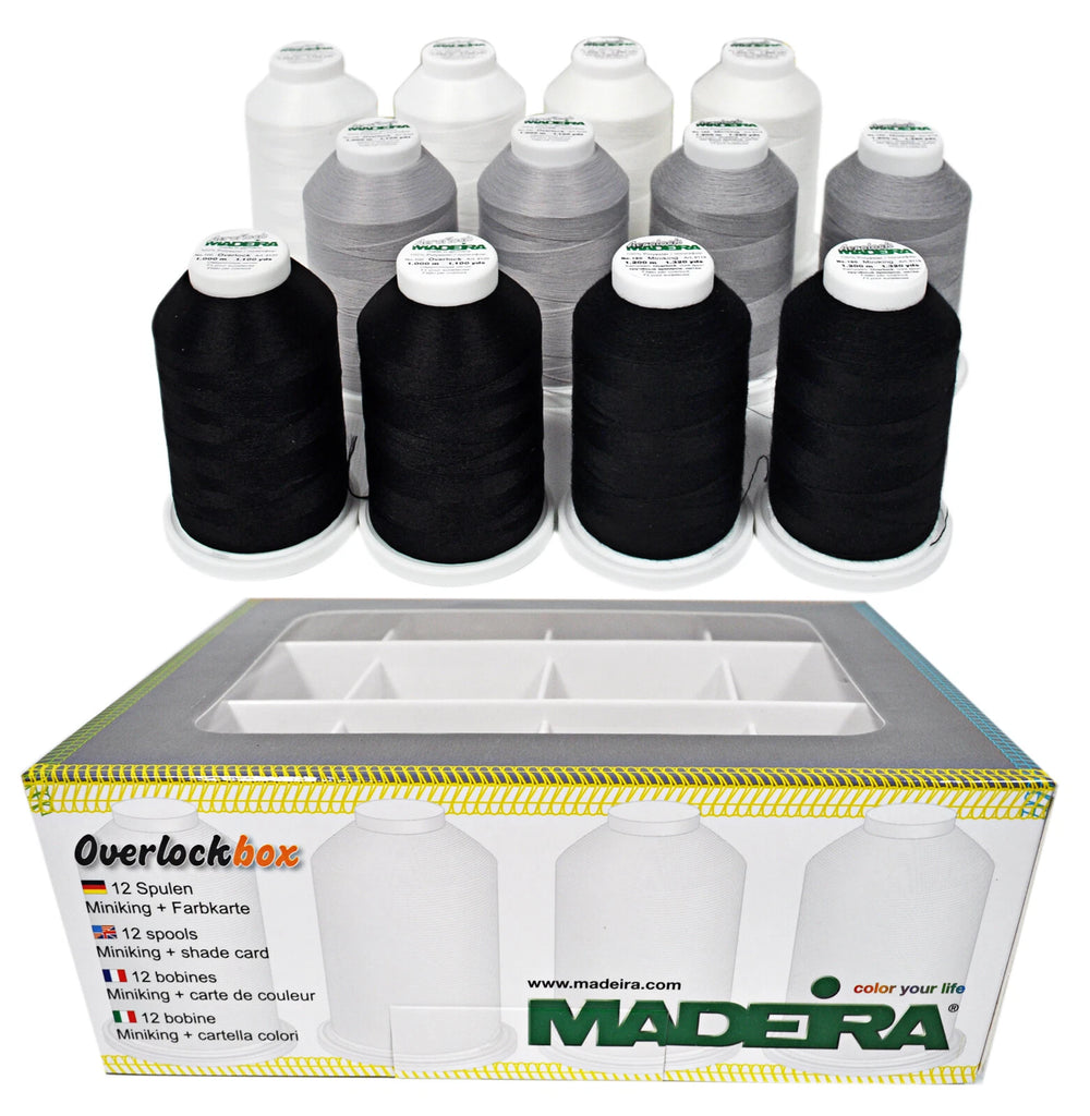 Madeira Serger Thread Kit 12 Spools 9210 - Sewingmachinesplus.com