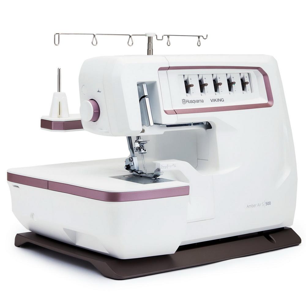 Husqvarna Viking Amber Air S500 Serger & Coverstitch Combo - Sewingmachinesplus.com