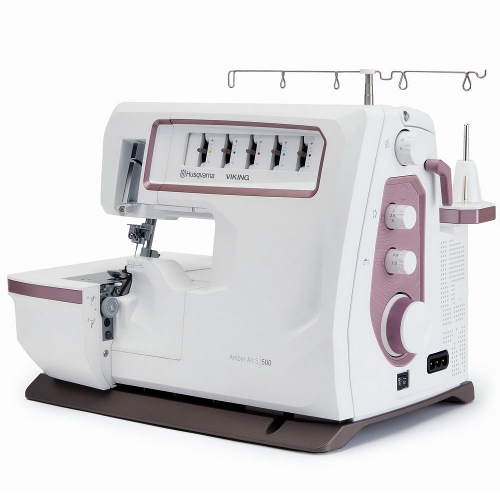 Husqvarna Viking Amber Air S500 Serger & Coverstitch Combo - Sewingmachinesplus.com