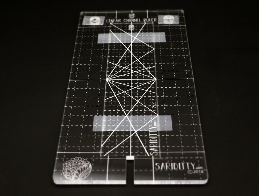 Sariditty 2 Piece Linear Channel Ruler Set