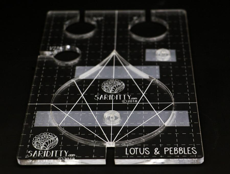 Sariditty 2 Piece Lotus and Pebbles Ruler Set - Sewingmachinesplus.com