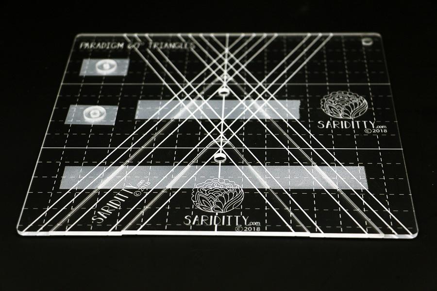 Sariditty 3 Piece Paradigm 60 Degree Triangle Ruler Set - Sewingmachinesplus.com