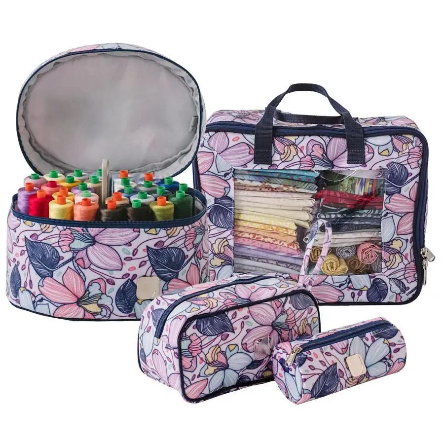 Bluefig Quilters Bee Bundle 1: Thread Carrier, Zipper Bag, Wrist Bag and Fat Quarter Bag - Maisy - Sewingmachinesplus.com