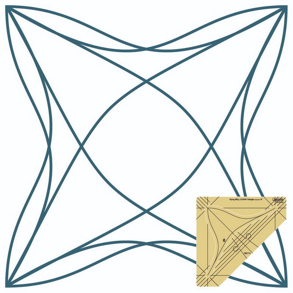 Westalee Design Flying Bell Curve Triangle Templates London Collection 6in