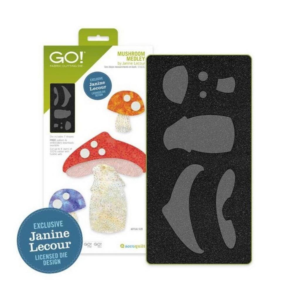 GO! Mushroom Medley Die by Janine Lecour - Sewingmachinesplus.com