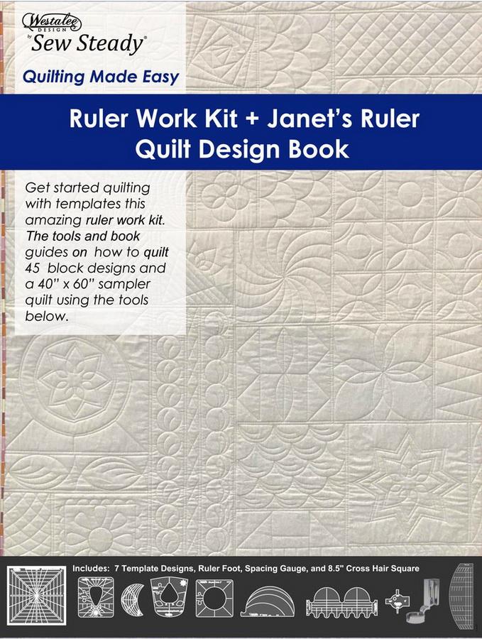 Sew Steady New Ruler Work Kit & Janet's Ruler Quilt Design Book