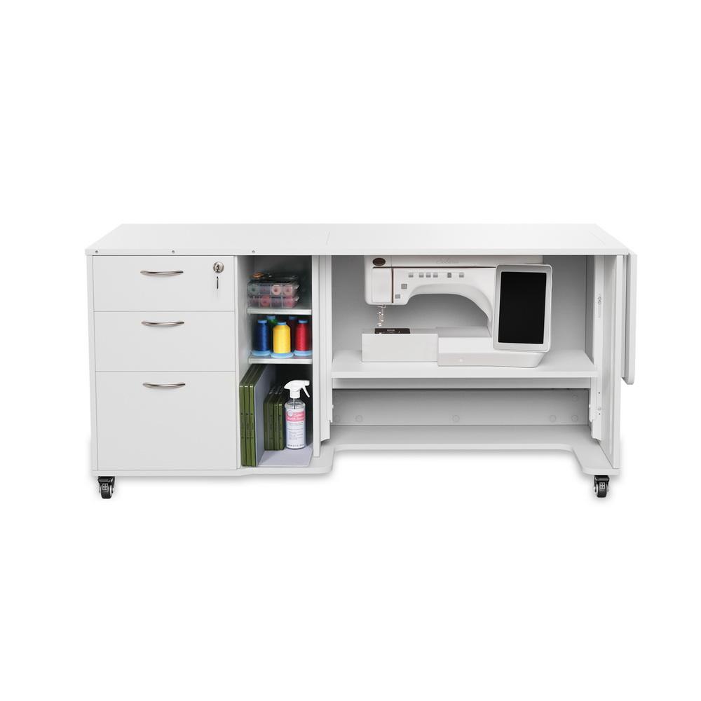Sydney Lite XL Sewing Cabinet Hydraulic Lift, Multiple Finishes Available - Sewingmachinesplus.com