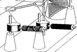 Horizontal Spool Feeder, two-piece set, black-and-white line drawing