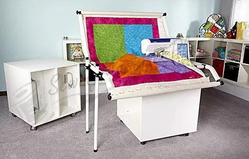 DIME shortE embroidery machine, white with short arm and long reach.