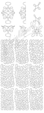 DIME shortE embroidery designs set featuring ornamental monograms and repeating stitch-grid patterns in black
