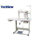 Techsew 810 Industrial Sewing Machine With Wig Attachment, Assembled Table and Motor - Sewingmachinesplus.com