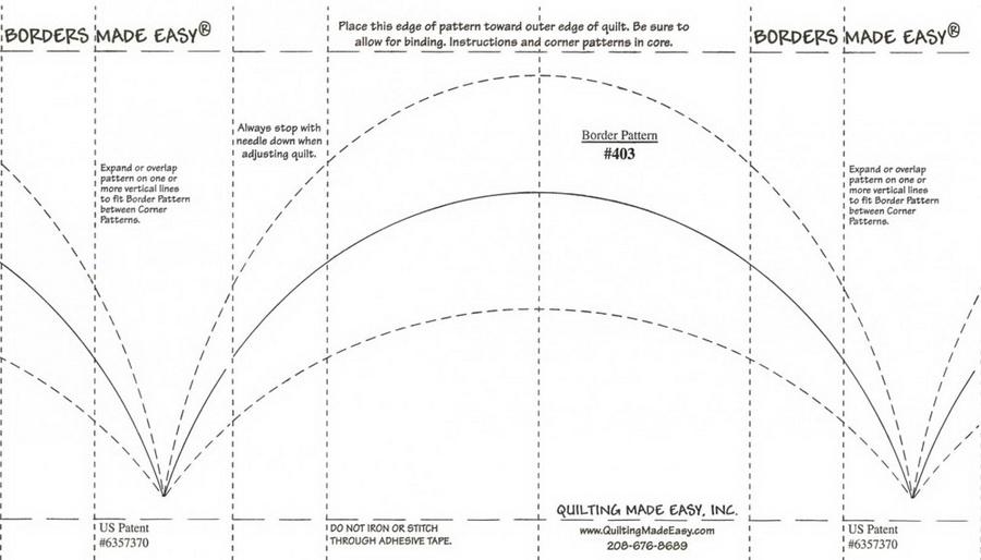 Quilting Made Easy - Borders Made Easy Arch Pattern #403