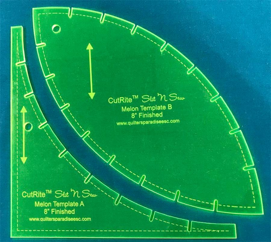 Quilters Paradise CutRite Melon 8 Inch Finished Template