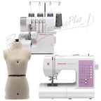 Singer 7463 & 14CG754 Serger with Dress Form Combo