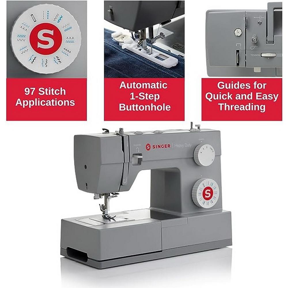 Singer 4423 Heavy Duty 23 Stitch Patterns, 1,100 SPM & Stainless Steel Bed