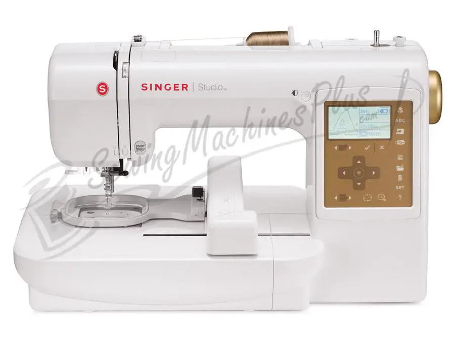 Singer S10 Studio embroidery machine, white with touchscreen control panel