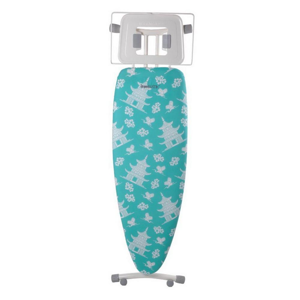 ironMATIK Space Surfer Premium Ironing Board in Pagoda Blue - Sewingmachinesplus.com