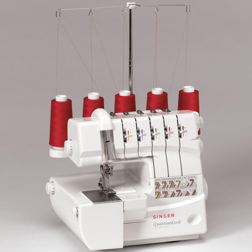 Singer QuantumLock 14T967DC 5-Thread Serger w/ 7 feet & workbook
