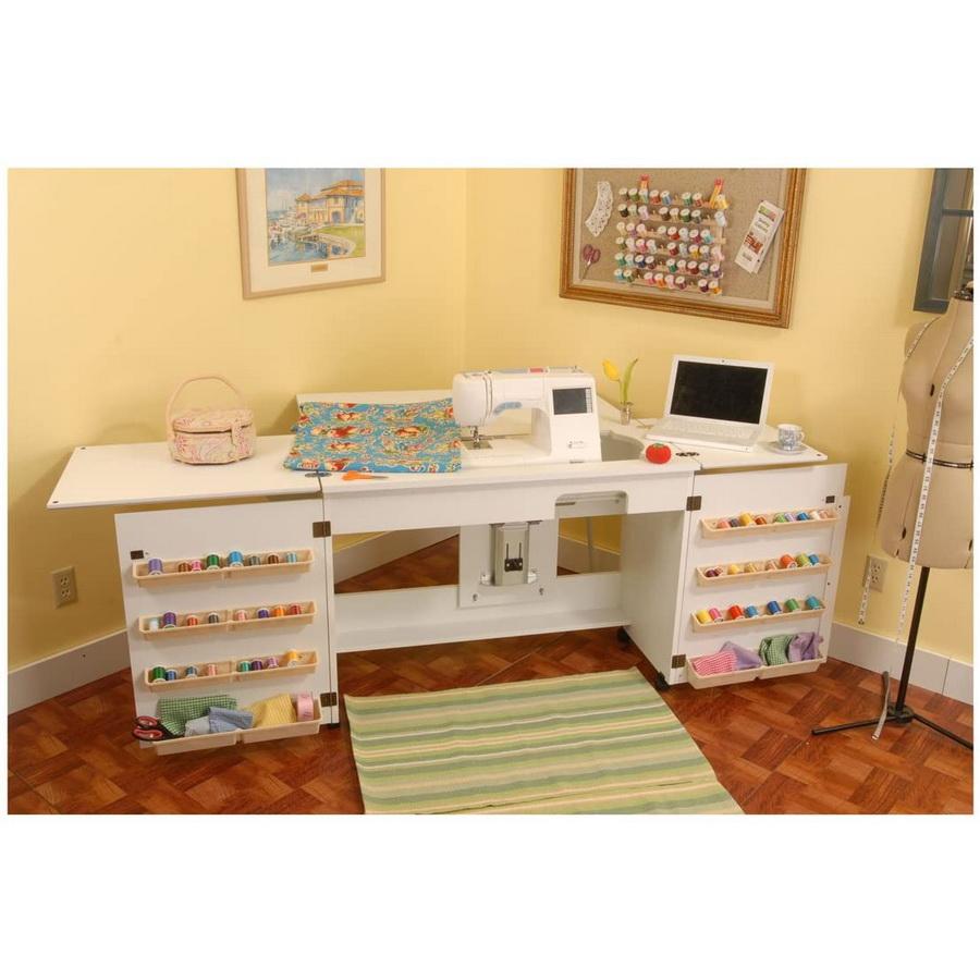 Arrow 98701 Bertha Sewing Cabinet for large machines - White Finish