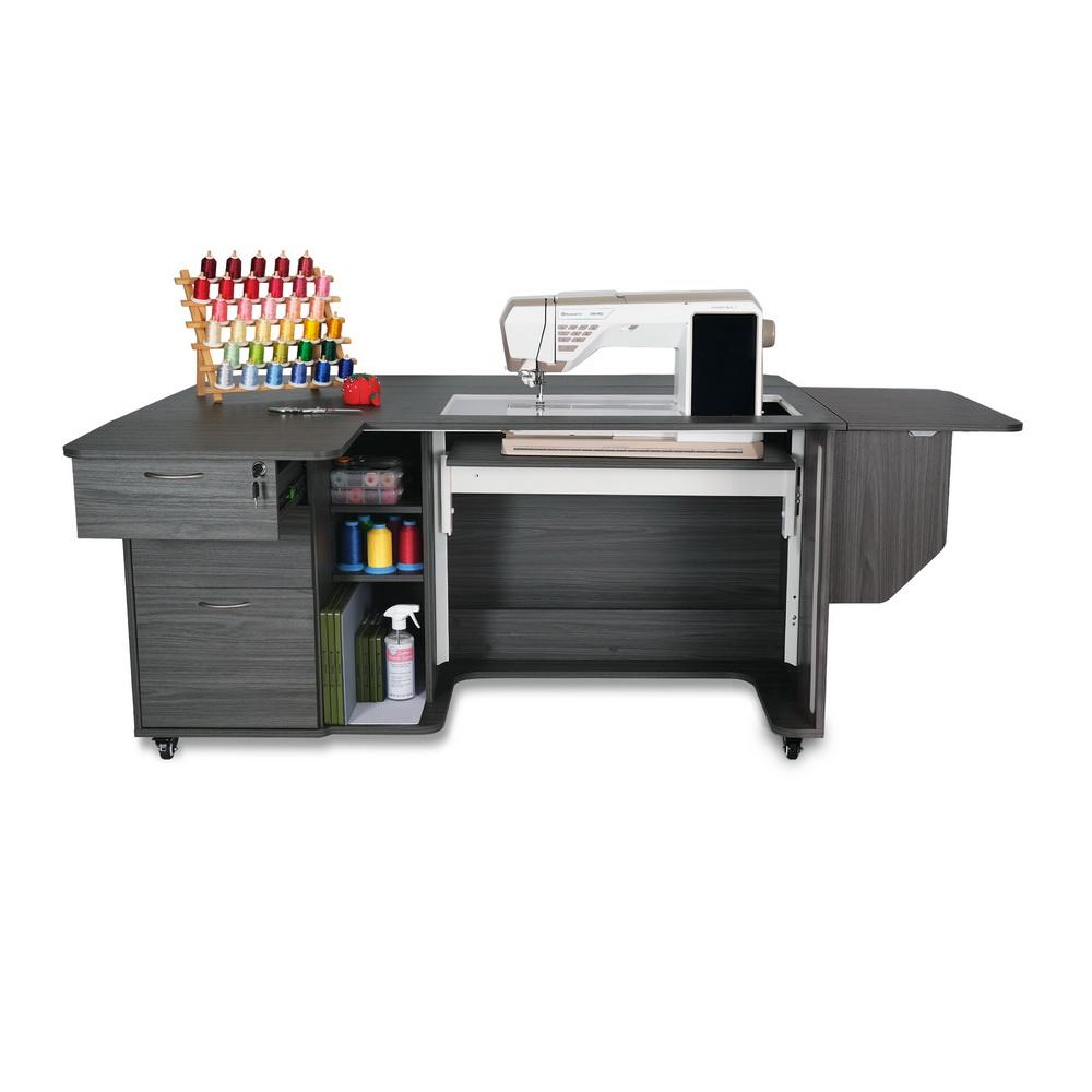 Sydney Lite XL Sewing Cabinet Hydraulic Lift, Multiple Finishes Available - Sewingmachinesplus.com