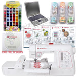 Singer XL-580 Futura I WANT IT ALL SPECIAL! Software, Thread, Stabilizer, 3900 FREE Designs, and More!