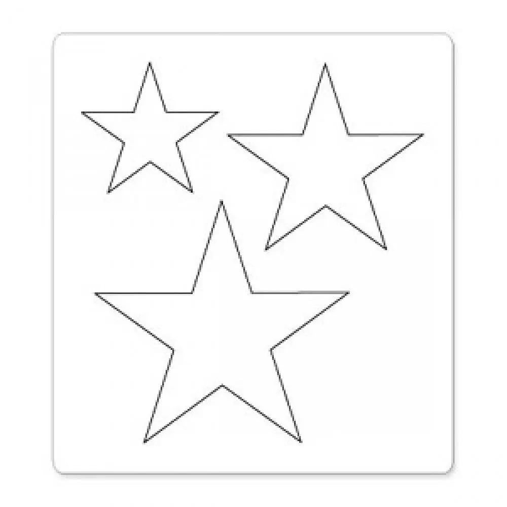 Sizzix Bigz Die - Stars cutting die; three star shapes of different sizes.