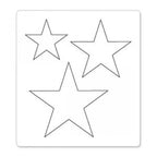 Sizzix Bigz Die - Stars cutting die; three star shapes of different sizes.