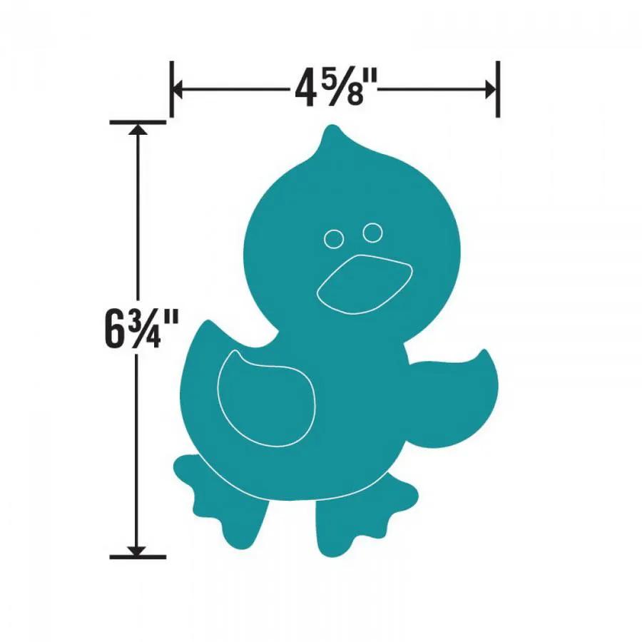 Sizzix Bigz L Duck teal cutting die for machines; duck-shaped die, 4 5/8" wide by 6 3/4" tall