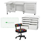 Kangaroo Sewing Furniture Dingo II and Wallaby II Bundle Cabinet Set (Ash White) - Sewingmachinesplus.com