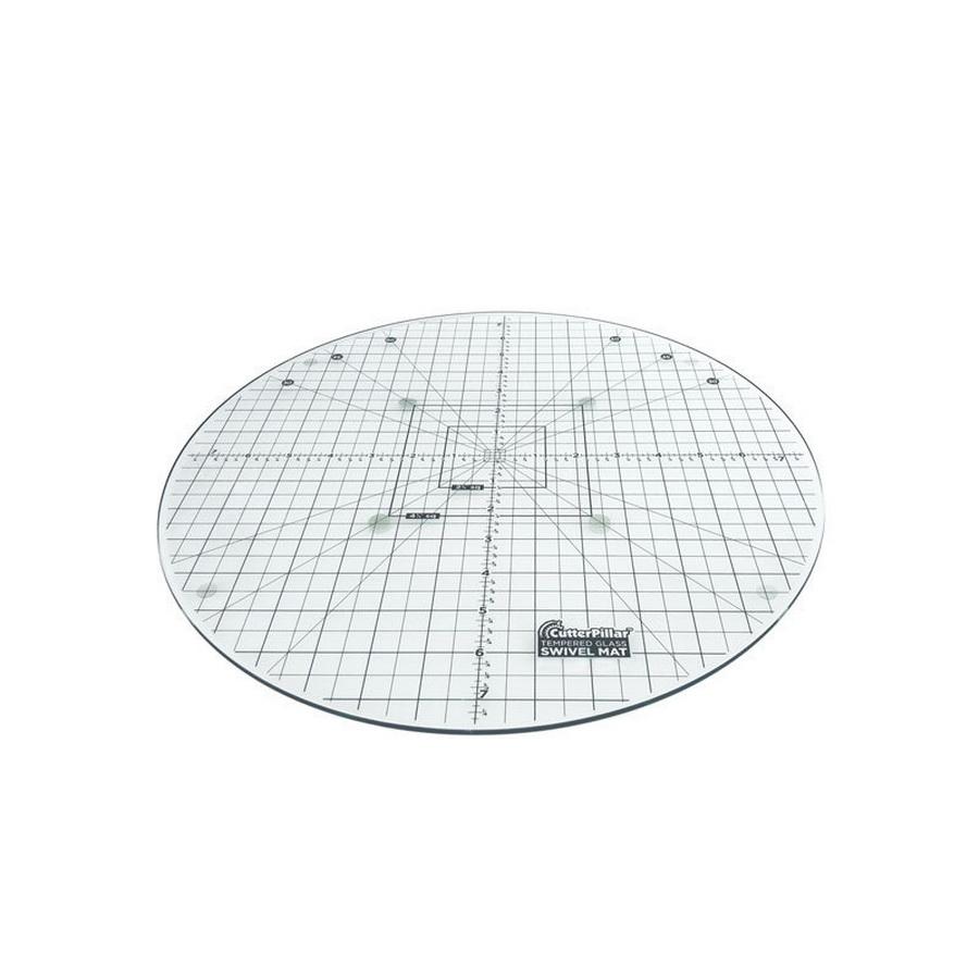 Round Tempered Glass Mat Add - on for Swivel - Sewingmachinesplus.com
