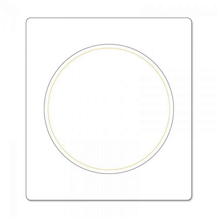 Sizzix Bigz Die Circle 4-inch cutting die on a white cutting plate.