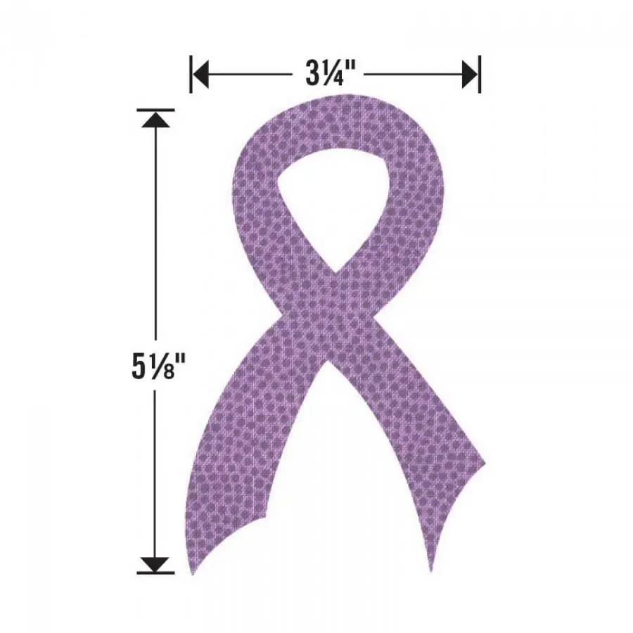 Sizzix Bigz Die - Awareness Ribbon, purple patterned fabric cutter die, 3¼ × 5⅛ in