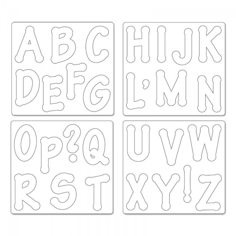 Sizzix Bigz Alphabet Set 4 Dies - Lollipop Shadow Capital Letters