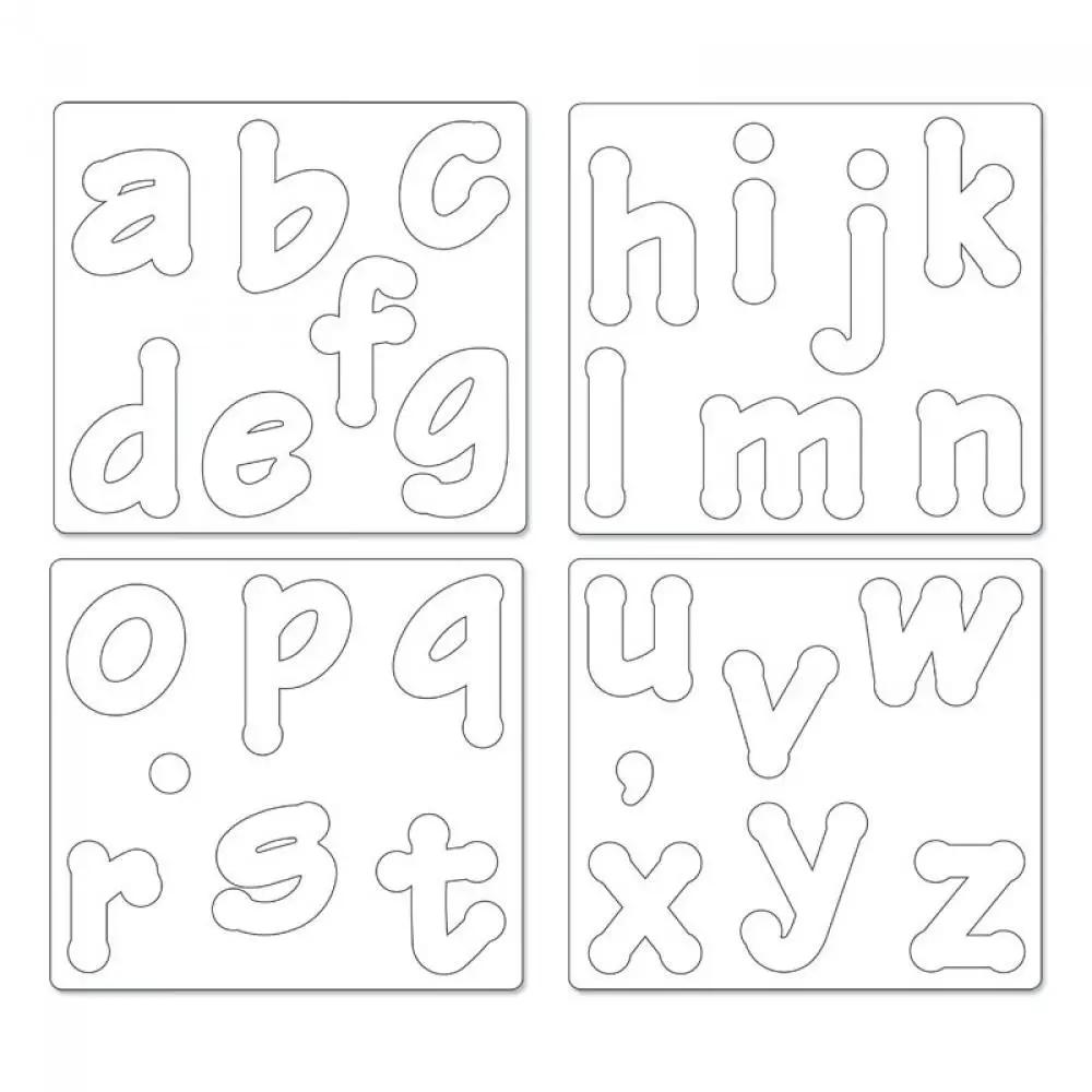 Sizzix Bigz Alphabet Set 4 Dies - Lollipop Shadow Lowercase Letters