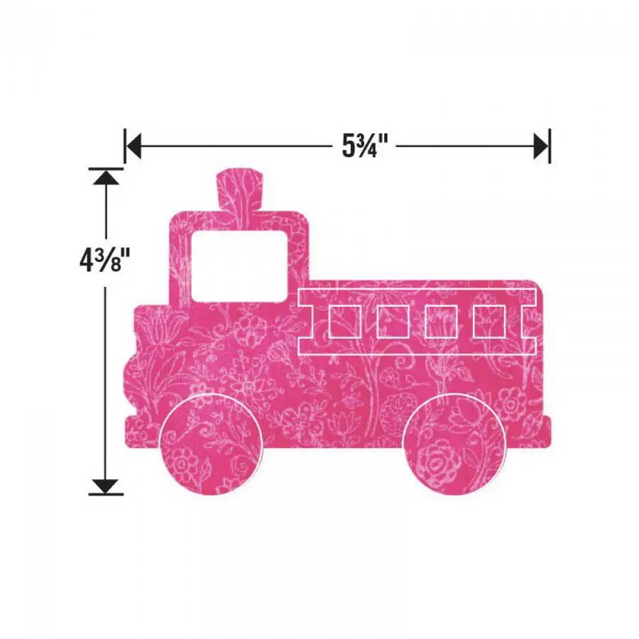 Sizzix Bigz L Fire Truck die in pink floral pattern