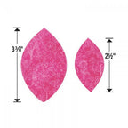 Sizzix Bigz Die - Leaves, Plain #2; pink floral-patterned large and small leaf dies (2 pieces)