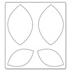 Sizzix Bigz Die - Leaves, Plain #2; four leaf outlines (two large, two small) for cutting