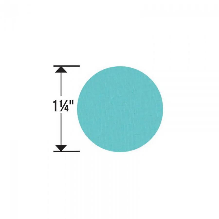 Sizzix Bigz Die Circles 1 1/4 in turquoise circle with measurement mark