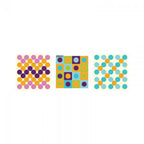 Sizzix Bigz Die Circles 1 1/4, three colorful circle pattern sheets in pink, orange and teal