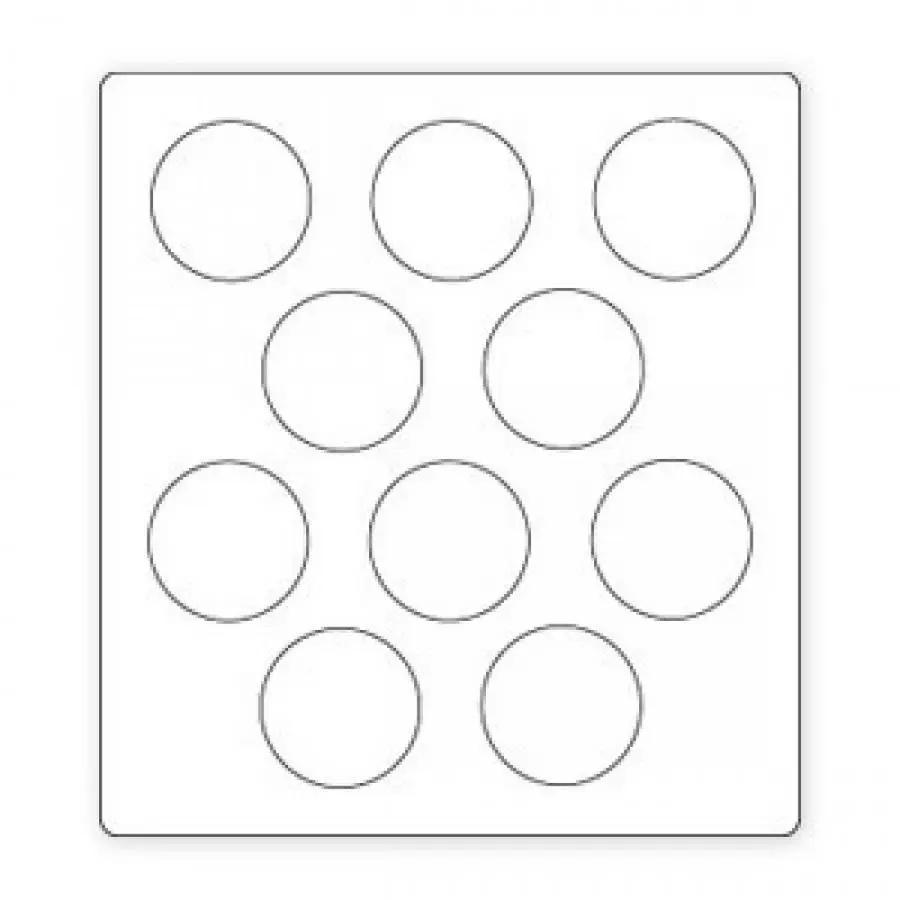 Sizzix Bigz Die Circles 1 1/4in, nine circles.