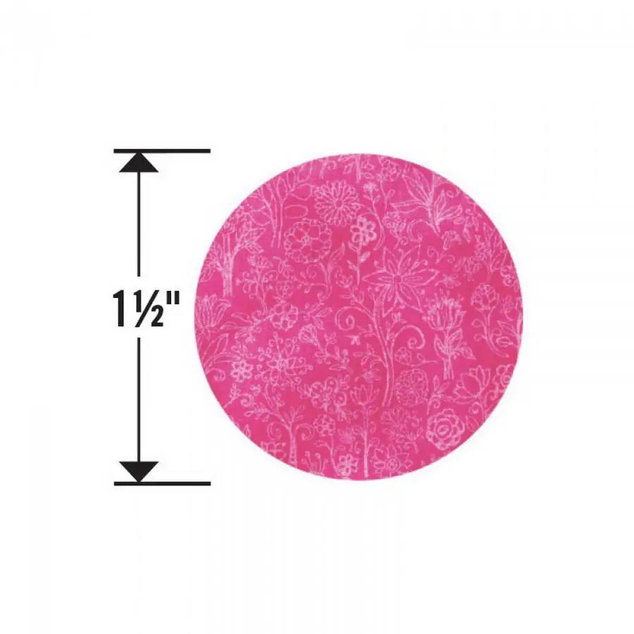 Sizzix Bigz Die Circles 1 1/2 inch pink floral patterned circle