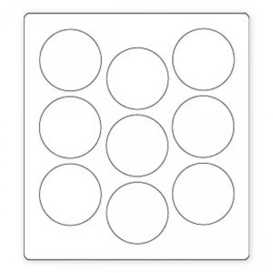 Sizzix Bigz Die Circles 1 1/2 in; nine circular cutting dies on sheet
