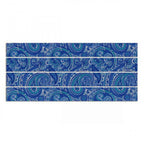 Sizzix Bigz Pro 25 Inch Die, four blue paisley-patterned strips, 2.5 inch wide
