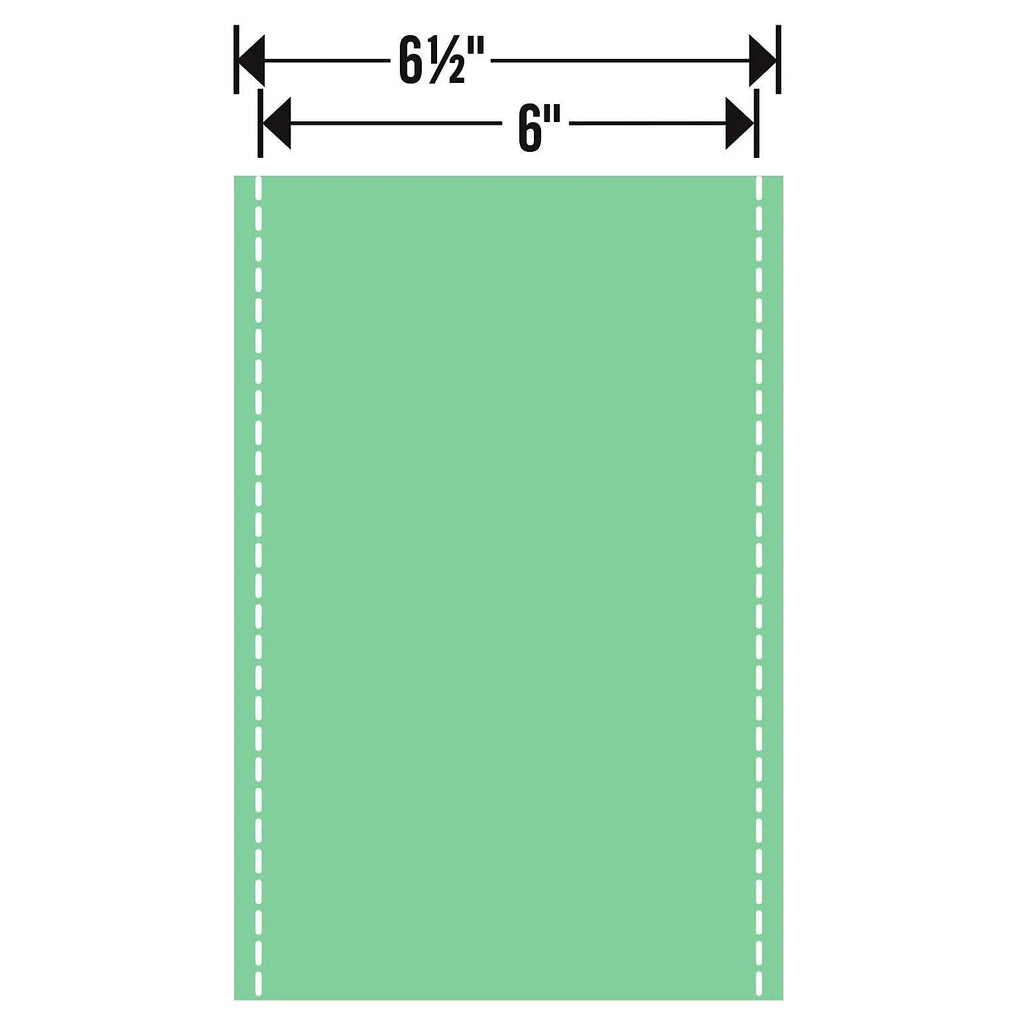 Sizzix Bigz Pro 25 Inch Die, green sample showing 6.5-inch wide strips with dashed edges