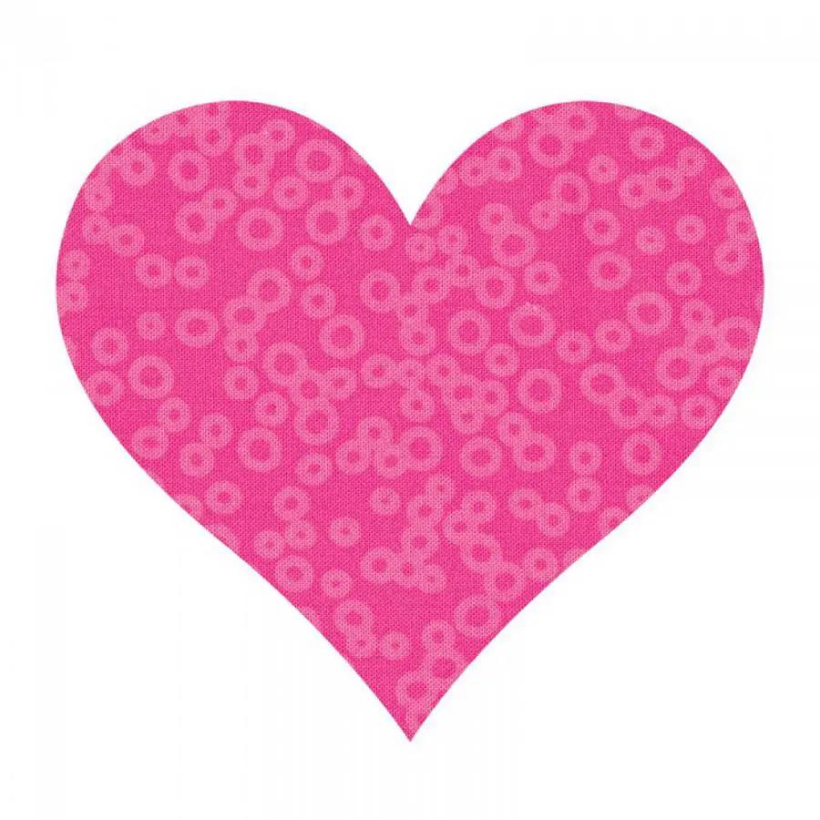 Sizzix Bigz Die Heart #3 pink heart with circular dot pattern