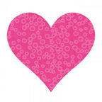 Sizzix Bigz Die Heart #3 pink heart with circular dot pattern