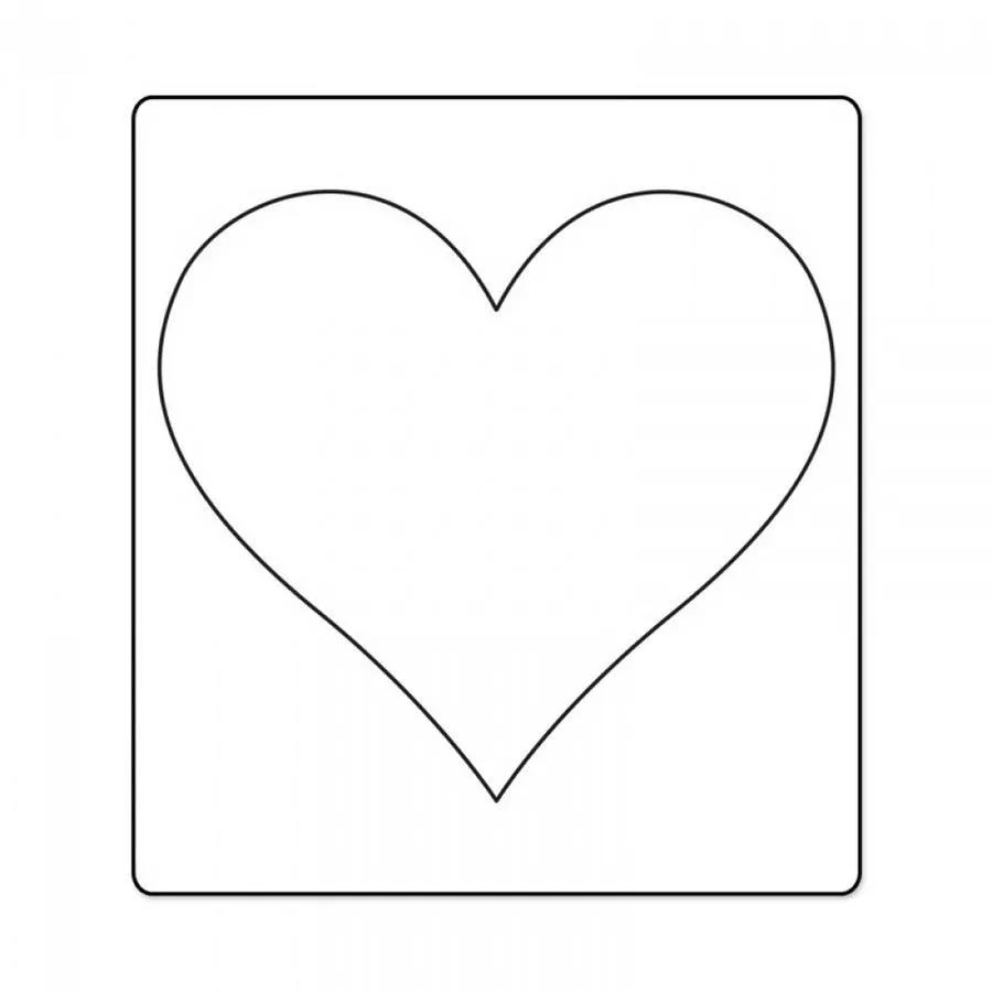 Sizzix Bigz Die - Heart #3 (M&G); cutting die with black heart outline