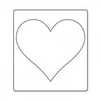 Sizzix Bigz Die - Heart #3 (M&G); cutting die with black heart outline